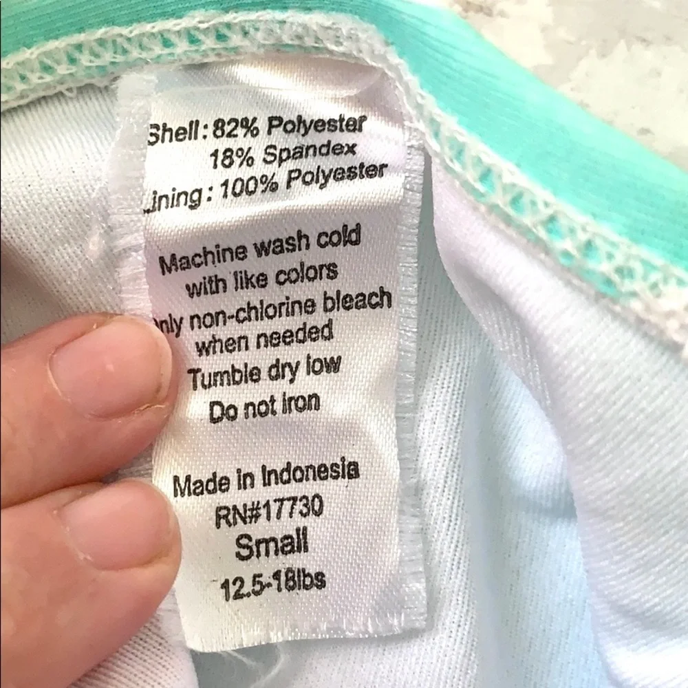 Baby Girl 0-3m Cat & Jack Swimsuit Mint Green Polka Dots Ruffles NB Newborn